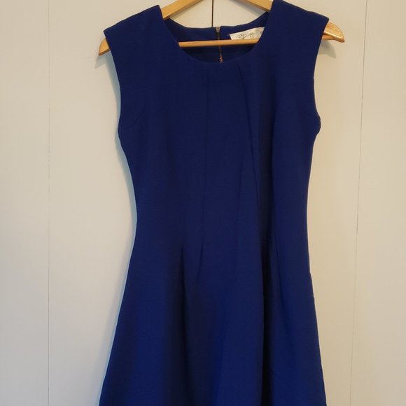 Navy blue flare dress - Picture 1 of 4